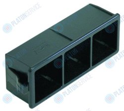 Корпус детали тройн. 28,5x77,5мм чёрн. для нажимные кнопки 23x23 мм Electrolux 640703900