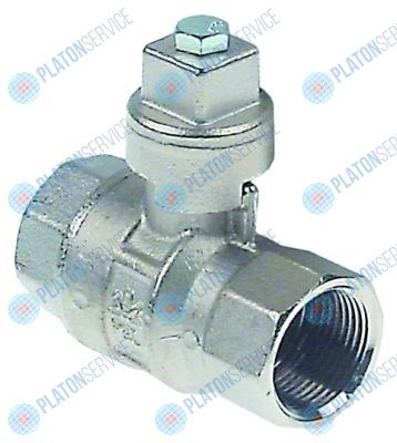 Кран шаровой присоединение 3/4" IG - 3/4" IG DN20 общая длина 70мм без ручки ? ось 12x12мм Electrolux 22153700
