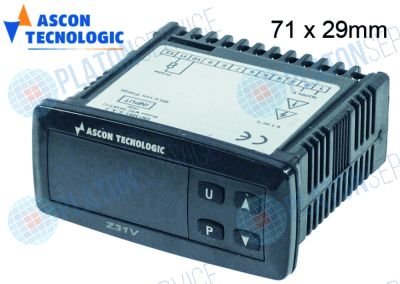 Регулятор электронный TECNOLOGIC Z31VF-----D---- 28x70мм монтажная глубина 64мм 12В