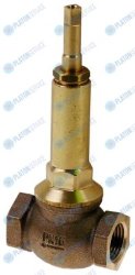Клапан запорный присоединение 1/2" 1/2" прямой общая длина 58мм монтаж. поз-ция  - четырёхгран.