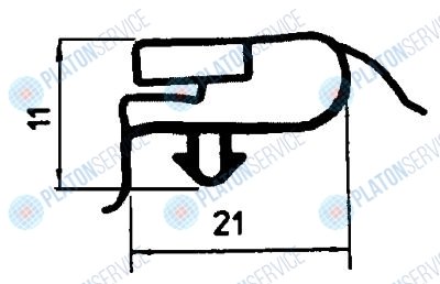 Уплотнитель изоляционный профиль 9773 Ш 394мм Д 567мм посадочный размер Electrolux 547745800