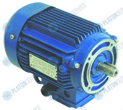 Мотор 550Вт 230/400В 50Гц фазы 3 ? вала 19мм ? фланец 120мм 1400об/мин AIS80A4 ? 160 В 175мм