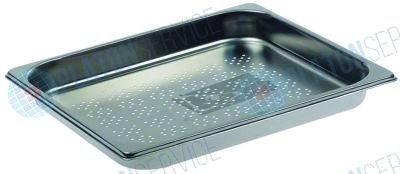Ёмкость  гастрономическая CNS 18/10 GN 2/3 с отверстием Г 40мм