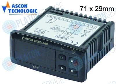 Регулятор электронный TECNOLOGIC 71x29мм 100-240В напряжение переменный ток NTC/PTC выходы реле 1 Z31-HS-----E----