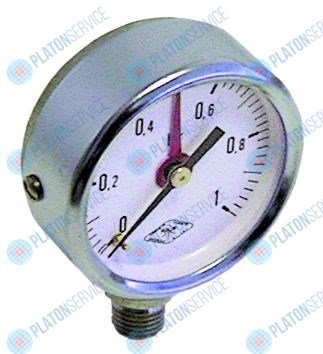 Манометр ? 63 0 до 1 присоединение маркировка  регулируем. варочный котёл резьба 1/4"