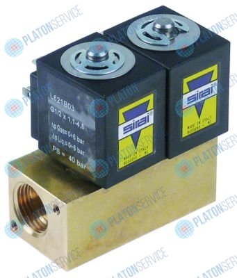Клапан электромагнитный 230 В перем. тока 1/2" выход 1,1-4,5 SIRAI тип катушки ZA34A 230В латунь Electrolux 696806400