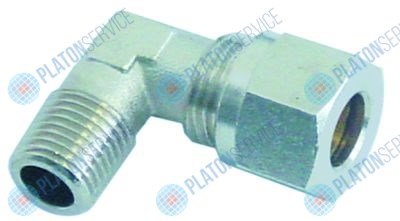 Угольник резьба 1/4" AG - 1/4" AG никелированная латунь
