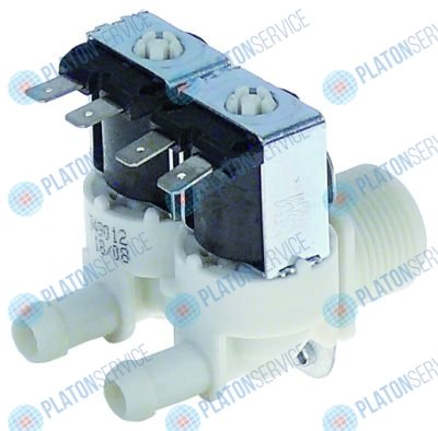 Клапан электромагнитный двойн. прямой 230 В перем. тока 3/4" выход вход   -л/мин Electrolux 0KM722