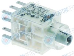 Блок контактный фиксирующ. 2NO/2NC присоединение плоский штекер 6,3 мм освещён.