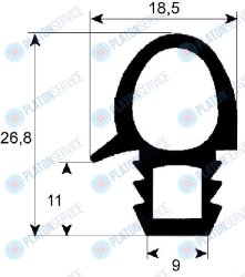 Уплотнитель дверной профиль 2070 Ш 645мм Д 700мм наружный размер Кол-во в уп-вке 1 Eloma 382310