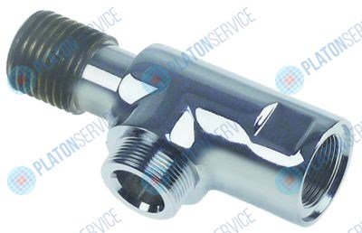 Корпус крана Р1: M18x1 Р2: M20x1 Р3: TR20 слева хромированн. Д 49мм