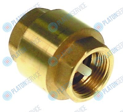 Клапан обратный латунь присоединение 3/4" IG - 3/4" IG общая длина 65мм