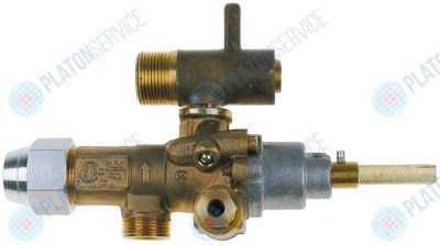 Кран газовый альтернатива EGA GPEL21D с выходом для дюзы  (с дюзой)