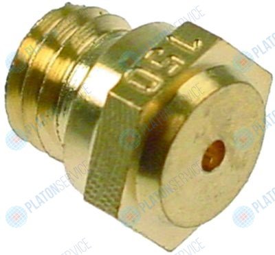 Жиклёр газовый резьба M7x1 ширина зева ключа 10 ? отверстия 1.5мм Silko 101058