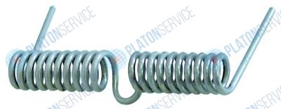 Пружина торсионная ? 20.8 Д1  48мм Д2 124мм Д3 48мм ? проволоки 3.7мм