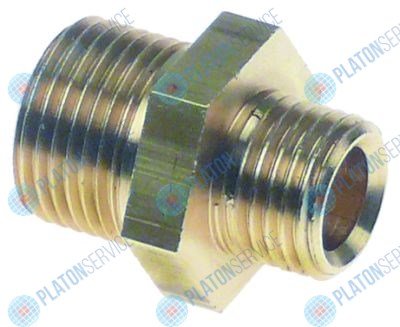 Ниппель двойной Р1: 1/4" Р2: 3/8" внутр. ?  1 8.3мм Д 5мм латунь
