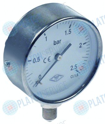 Манометр ? 80 0-2,5 присоединение вертикальн. резьба 1/4"