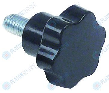 Рукоятка звездообразная резьба M8x1,25 ? 31 Д 23.5мм чёрн.