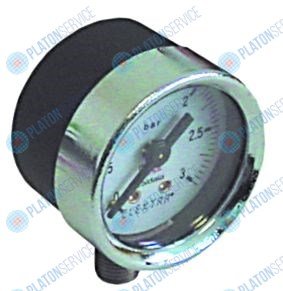 Манометр ? 42.3 0 до 3 присоединение вертикальн. маркировка  1,6-2 резьба 1/8"