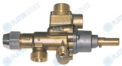 Кран газовый PEL 22S/V вход для газа M20x1,5 (труба-? 12 мм) 0.4 Electrolux 22154500