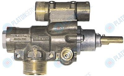 Кран газовый PEL 23S/O вход для газа M28x1,5 (труба-? 20 мм) 0.4 Electrolux 07800A2146
