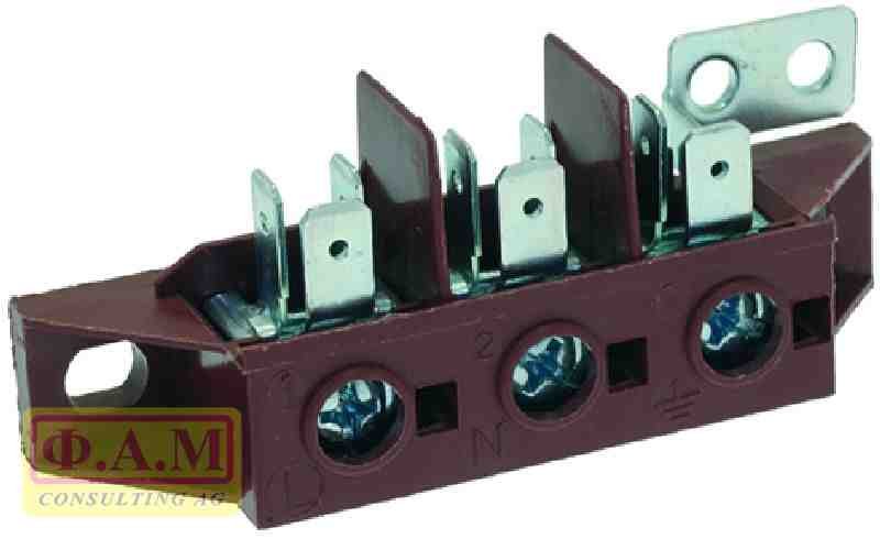 3-п 3-POLES TERM.BLOCK SCREW/FASTON CONNECT.  34150023