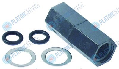Клапан обратный резьба 1/4" пластмасса общая длина 45мм