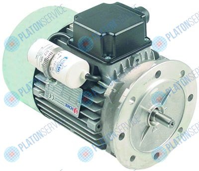 Мотор 370Вт 230В 50Гц фазы 1 ? вала 11мм ? фланец 140мм 1400об/мин M71BL4 ? 140 В 180мм