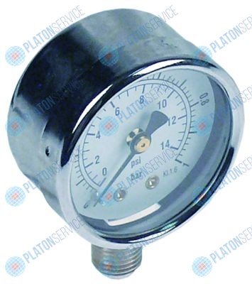 Манометр ? 52 0 до 1 присоединение маркировка  0.5 резьба 1/4" Electrolux 21100600