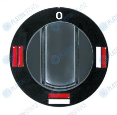 Рукоятка регулировочная духовой шкаф OH/UH/OH+UH ? 60 ? ось 6x4,6мм срез снизу чёрн. Electrolux 248200000