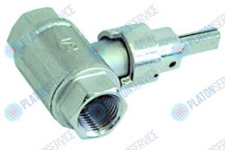 Клапан запорный присоединение 1/2" 1/2" прямой общая длина 64мм ? оси 8x10мм