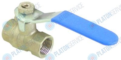 Кран шаровой присоединение 3/8" IG - 3/8" IG DN10 общая длина 41мм с нажимной рукояткой