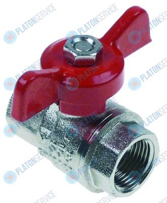 Кран шаровой присоединение 3/8" IG - 3/8" IG DN10 общая длина 54мм Electrolux 56843