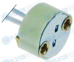Патрон для лампы цоколь G4 длина провода 130мм присоединение плоский штекер 6,3 мм ? 17 В 9мм