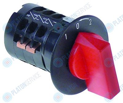 Выключатель поворотный положения 3 1-0-2 нажим. наборы контактов 6 HD1249R922 600В 12А ? ось 5x5мм