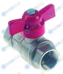 Кран шаровой присоединение 3/4" IG - 1" IG DN20 общая длина 80мм Electrolux 5919