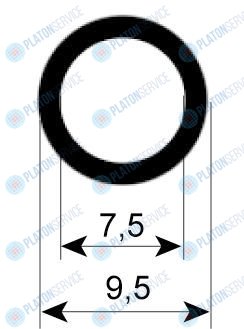 Уплотнитель духового шкафа профиль 2958 Д 290мм Кол-во в уп-вке 1 монтаж. поз-ция сбоку Electrolux 700253252