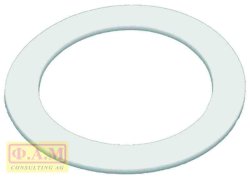 TEFLON GASKET ш 65x47x1.5 mm  36930012