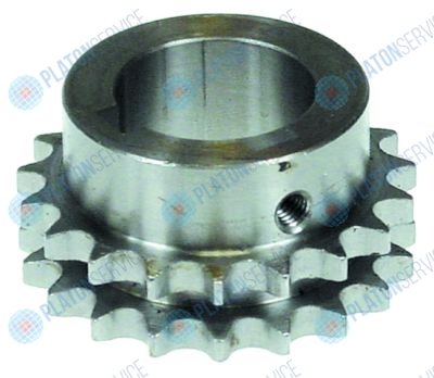 Звездочка цепная DIN/ISO 06 B-2 деление  3/8" зубчики 19 гнездо для оси ? 35мм В 30мм